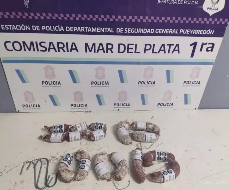 Quiso robar salamines de un comercio con una soga y un palo de escoba