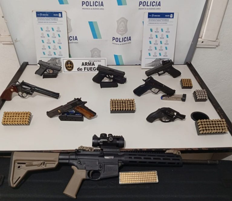 Un allanamiento por violencia familiar terminó con el secuestro de siete armas